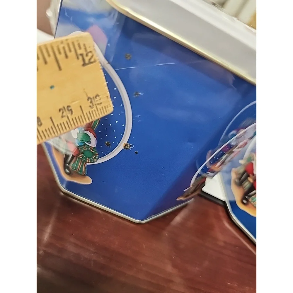 3 Pc 1997 Chadwick-Miller SANTA w/CHILD ON LAP Nesting Tin Containers. Octagonal - Picture 6 of 8